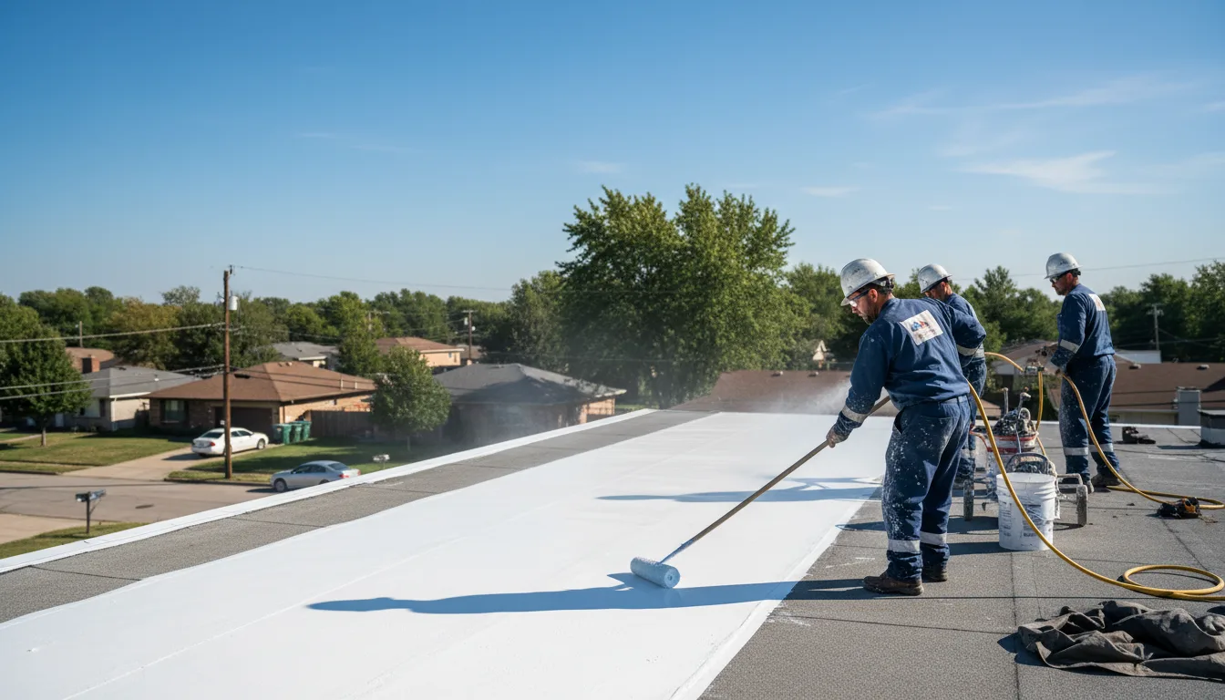 Commercial roof coating in Churchs Ferry, ND near me